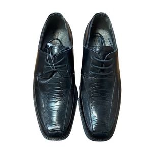 Boys Mens Dress Shoes Derby Croc Tip 4M